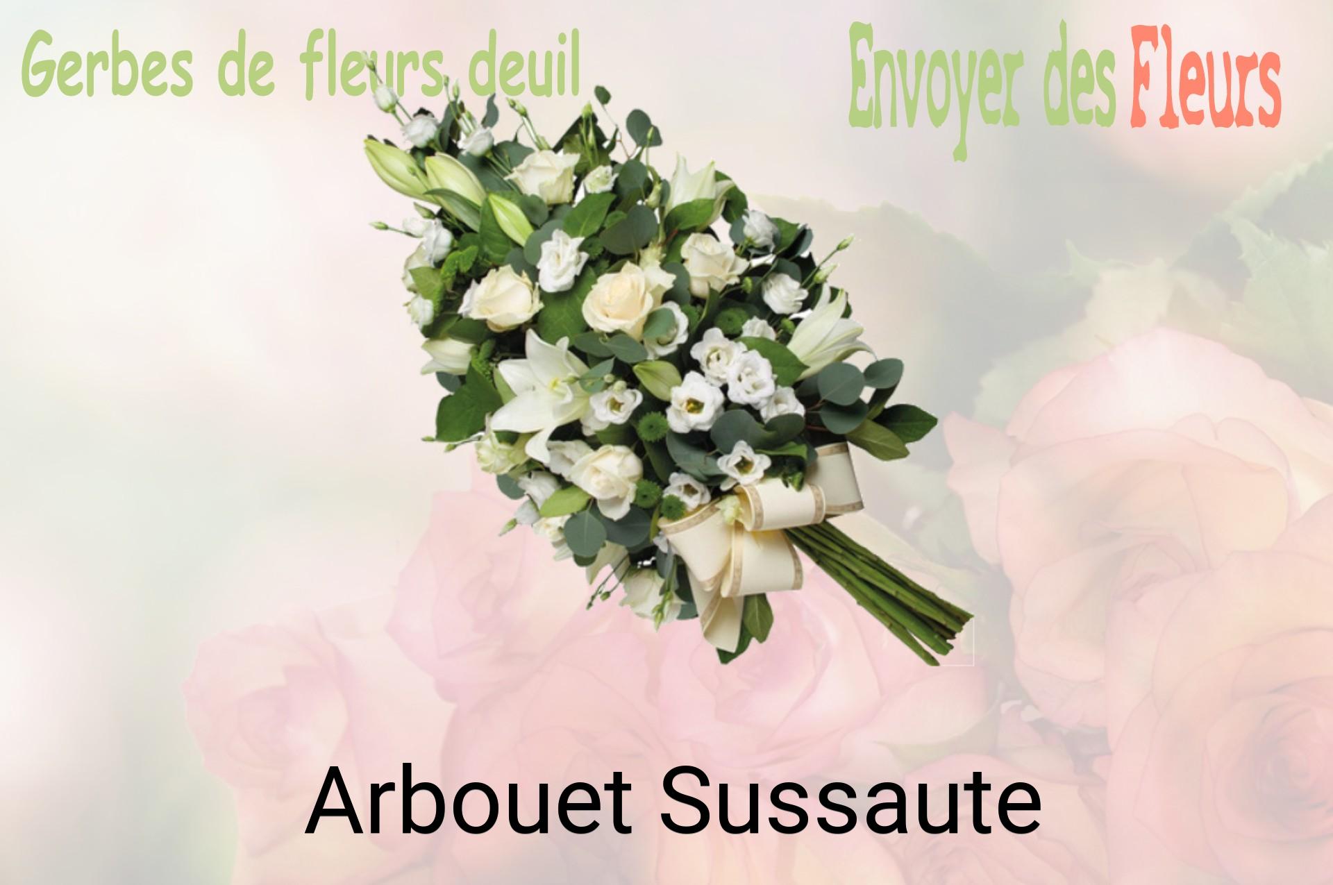 Gerbe de fleurs de deuil livrée à Arbouet-Sussaute